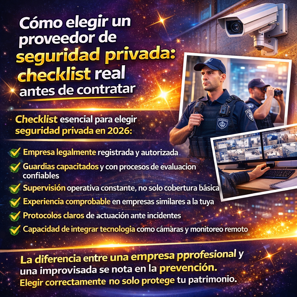 Contratar seguridad privada: checklist y riesgos