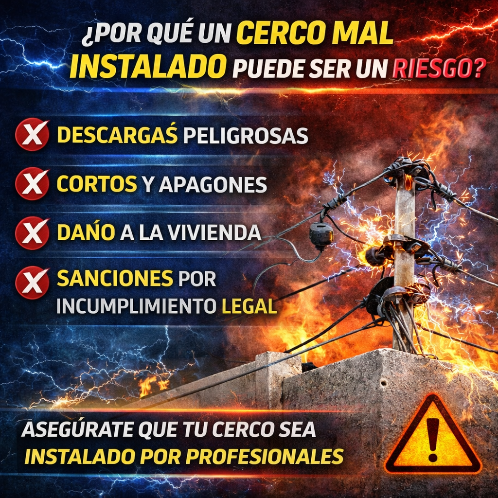 Riesgos de un cerco eléctrico mal instalado