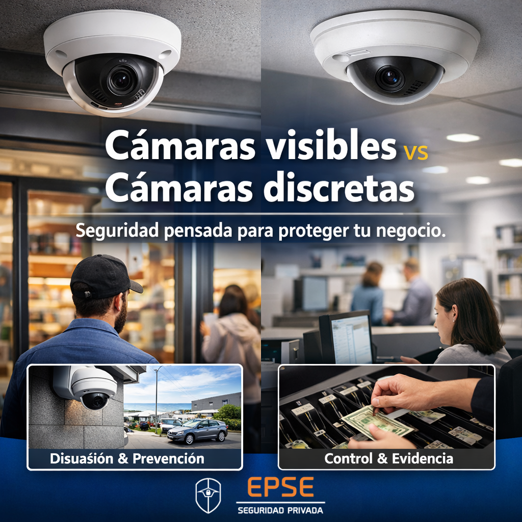 Cámaras visibles o discretas