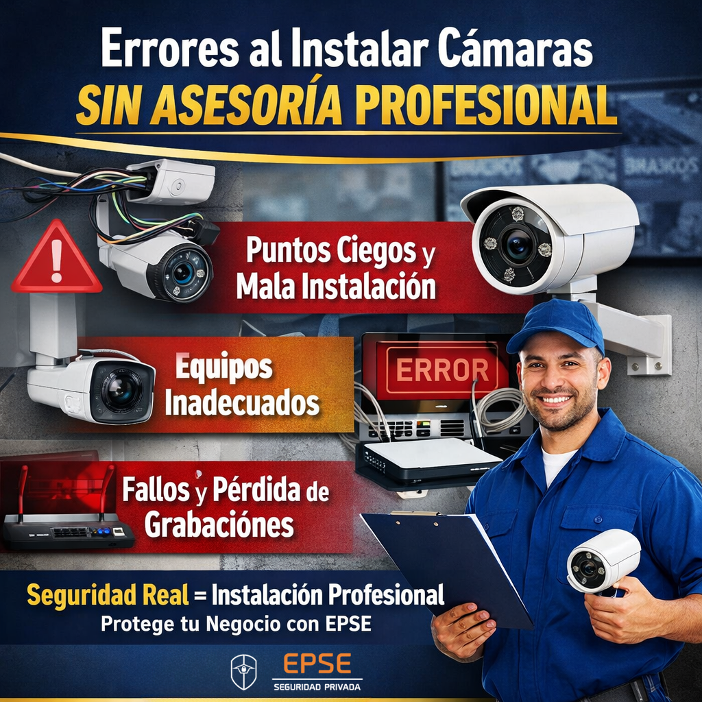 errores al instalar camaras