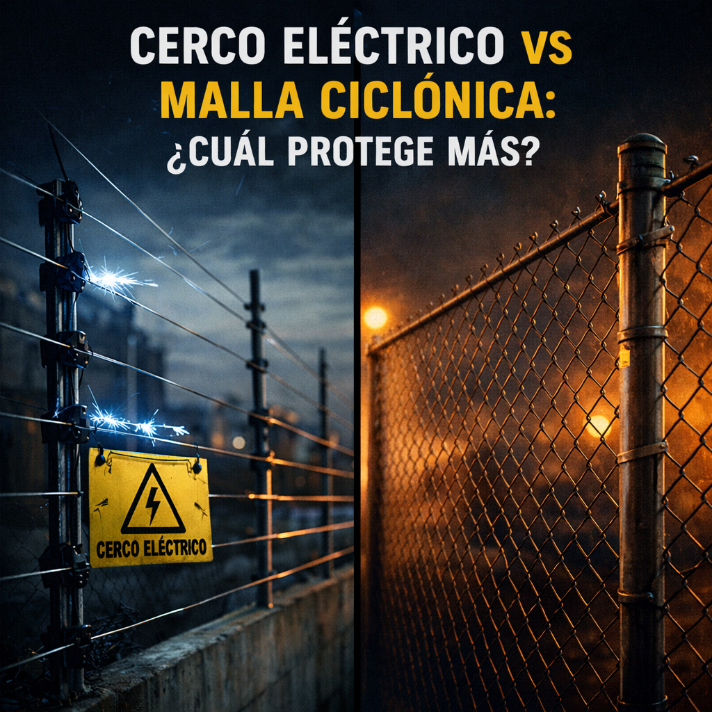 malla ciclónica vs cerco electrificado